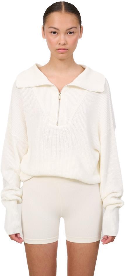 Olivia Zip Sweater - Womens - marshmellow 1