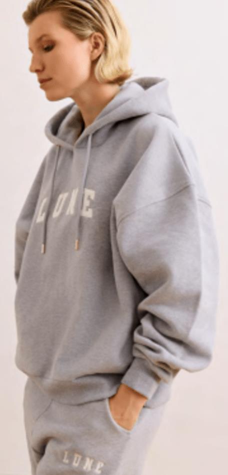 Zoe Logo Hoodie - Womens - grey melange 1