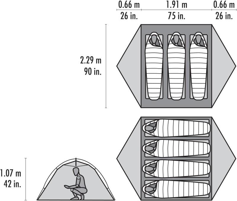 Hubba Hubba HD 3 Tent - olive night 1