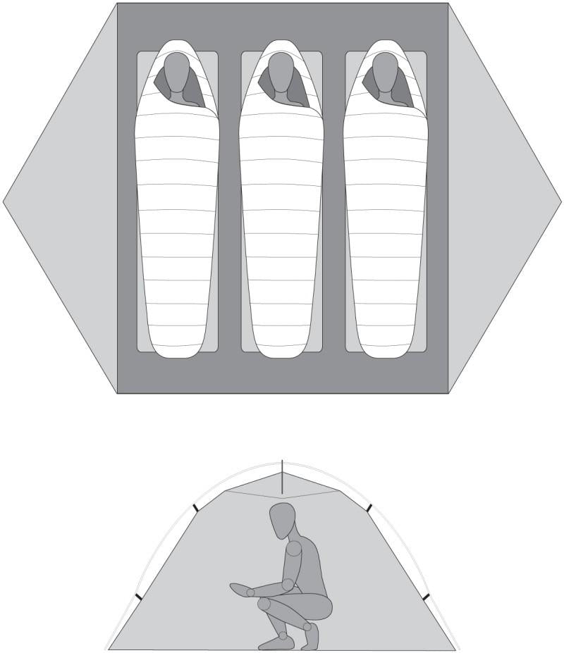 Hubba Hubba HD 3 Tent - olive night 1