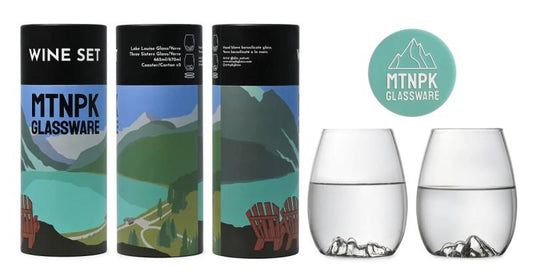 Wine Set- Lake Louise & Three Sisters - not applicable 1