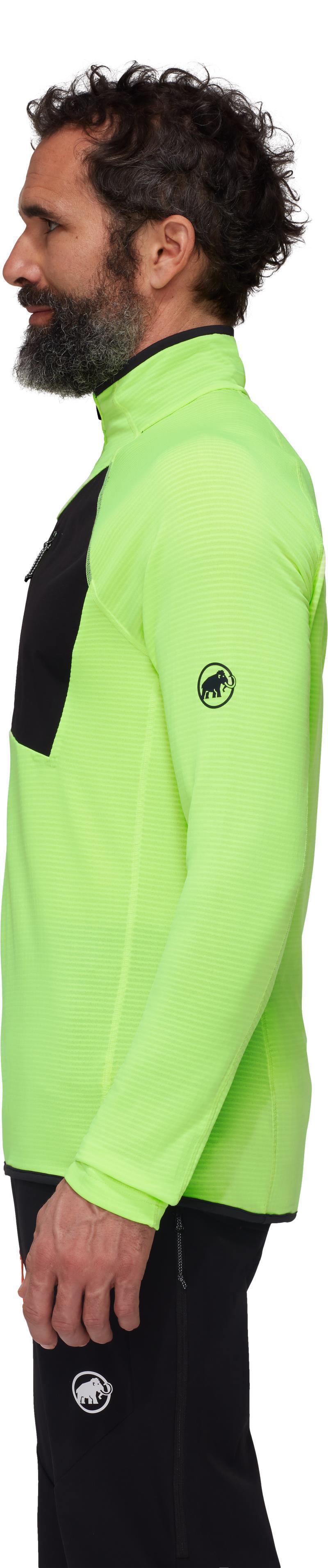 Aenergy Light ML Half Zip Pullover - Mens - neo lime / black 1