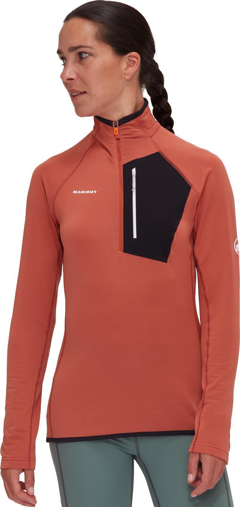 Aenergy Light ML Half Zip Pullover - Womens - Brick / Black 2