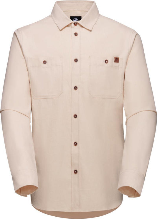 Alvra Undyed LS Shirt - Mens - Light Brown 1