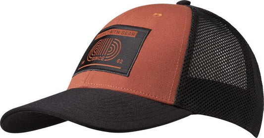 Baseball Mesh Cap - Black / Brick 1