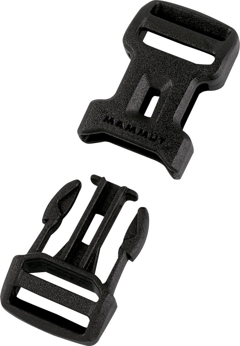 Dual Adjust Side Squeeze Buckle 15mm - Black - black 1