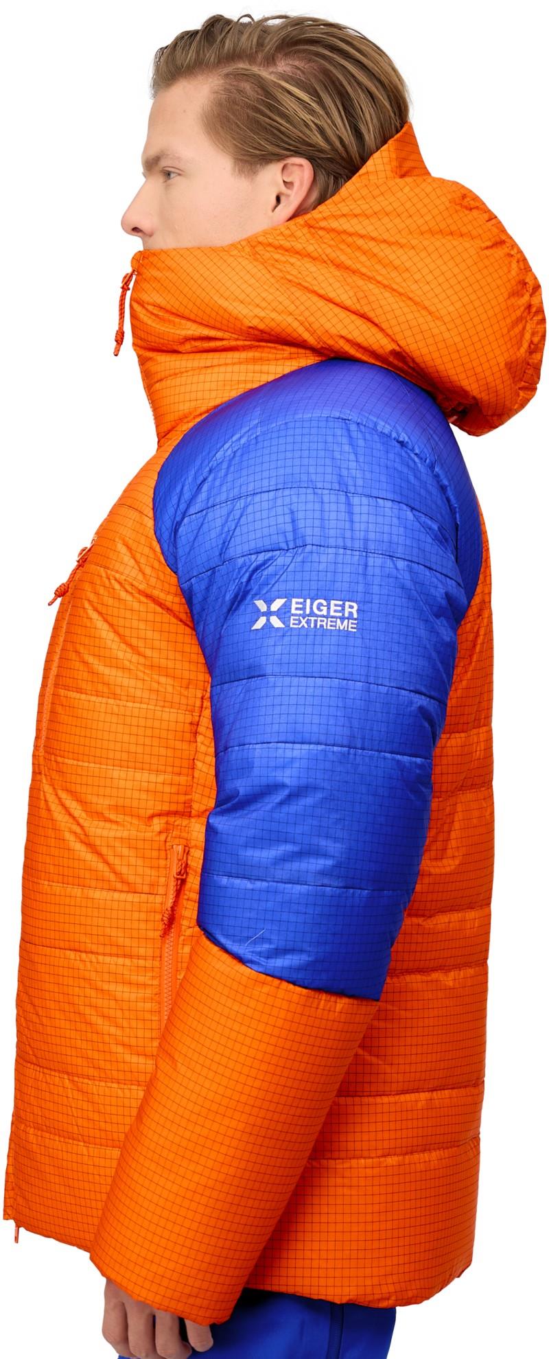 Eiger Nordwand Advanced Down IN Hooded Jacket - Mens - eiger orange / eiger blue 1