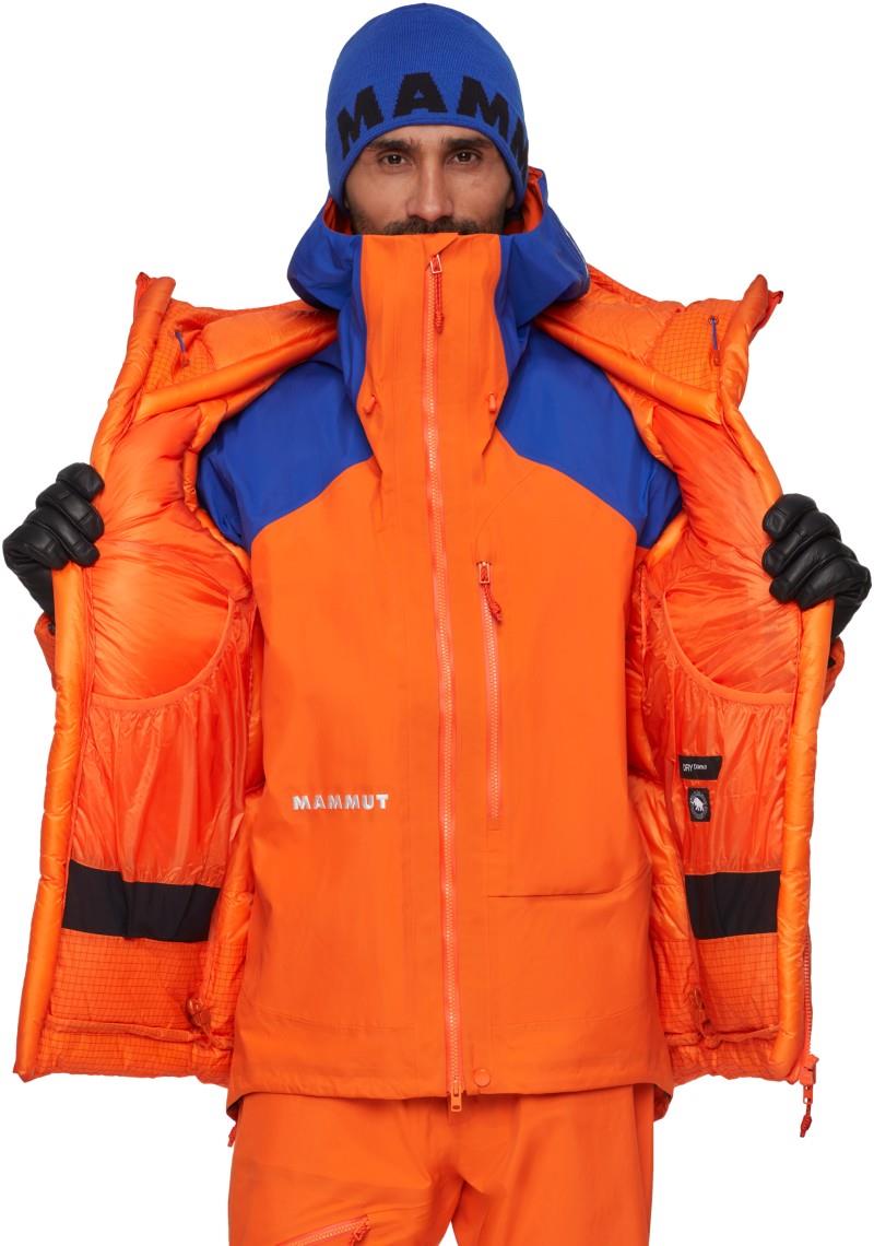 Eiger Nordwand Advanced Down IN Hooded Jacket - Mens - eiger orange / eiger blue 1