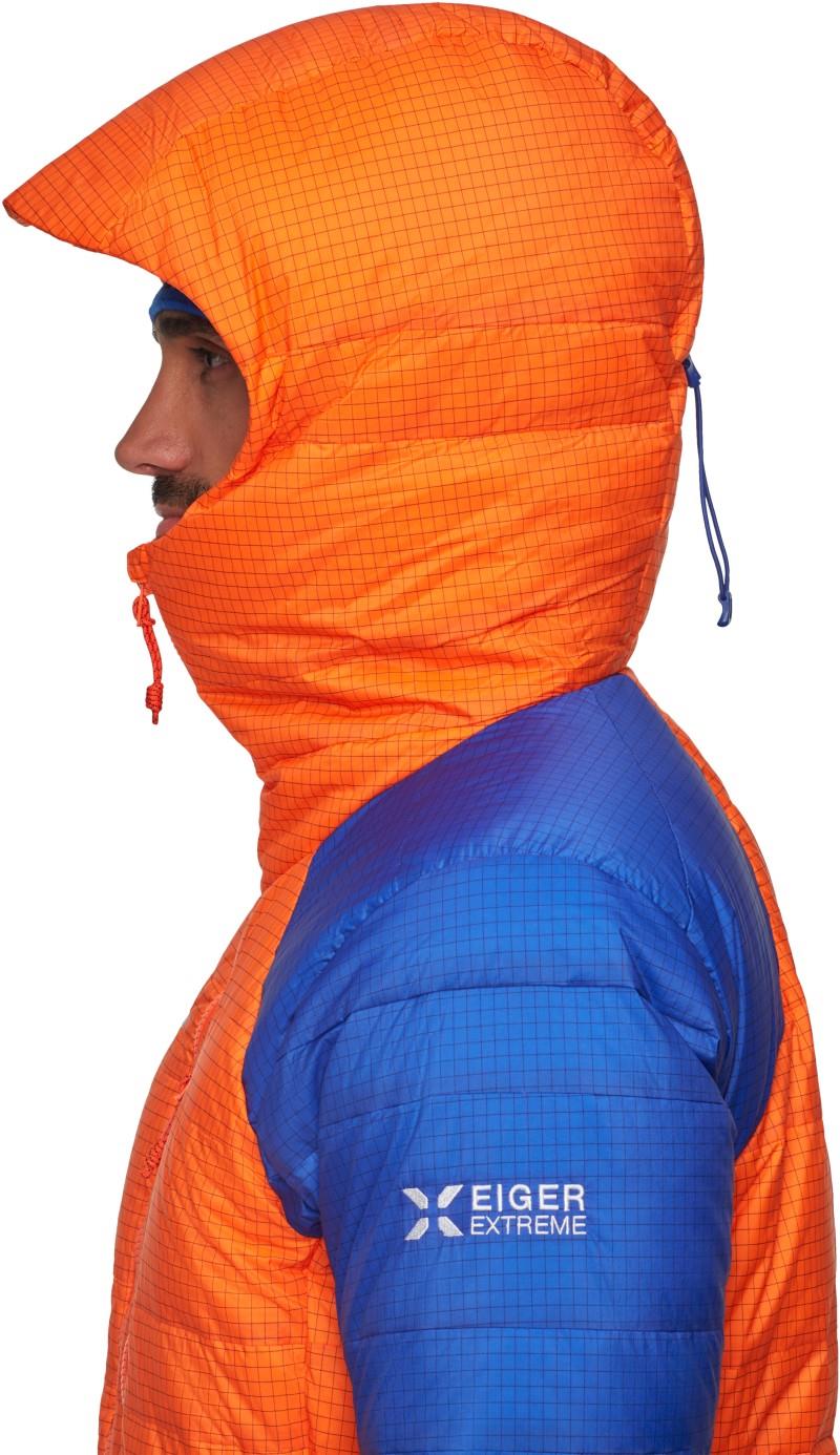 Eiger Nordwand Advanced Down IN Hooded Jacket - Mens - eiger orange / eiger blue 1