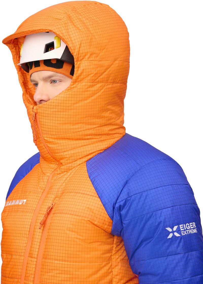 Eiger Nordwand Advanced Down IN Hooded Jacket - Mens - eiger orange / eiger blue 1