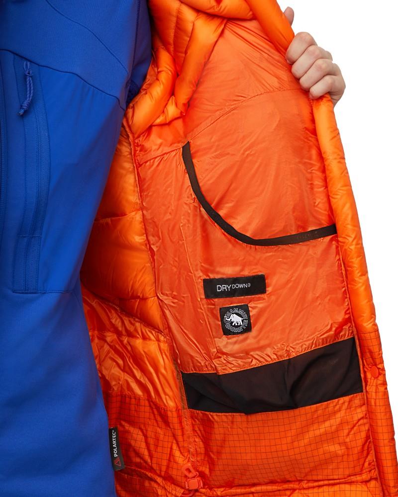 Eiger Nordwand Advanced Down IN Hooded Jacket - Womens - eiger orange / eiger blue 1