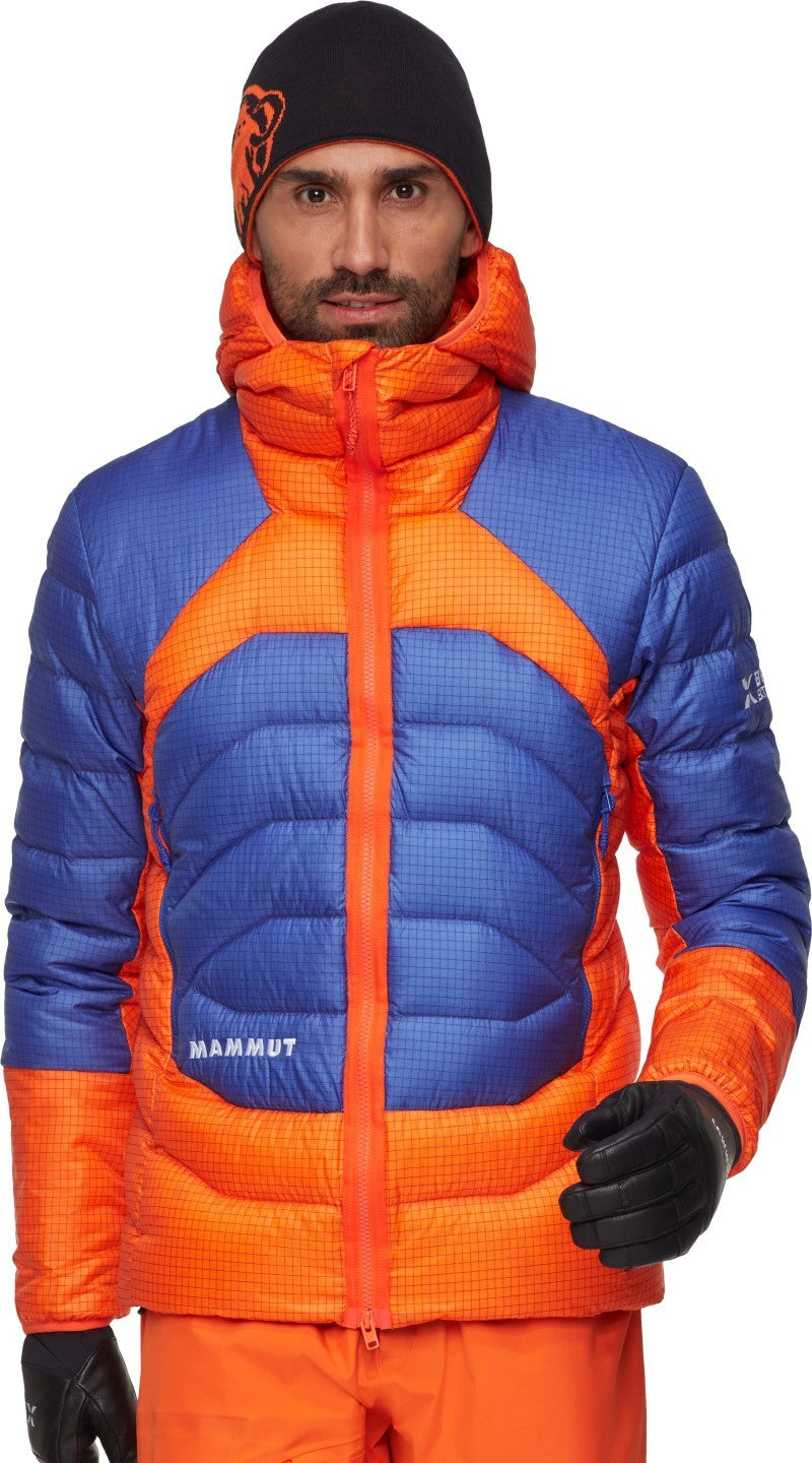 Eiger Nordwand Light Down IN Hooded Jacket - Mens - eiger orange / eiger blue 1