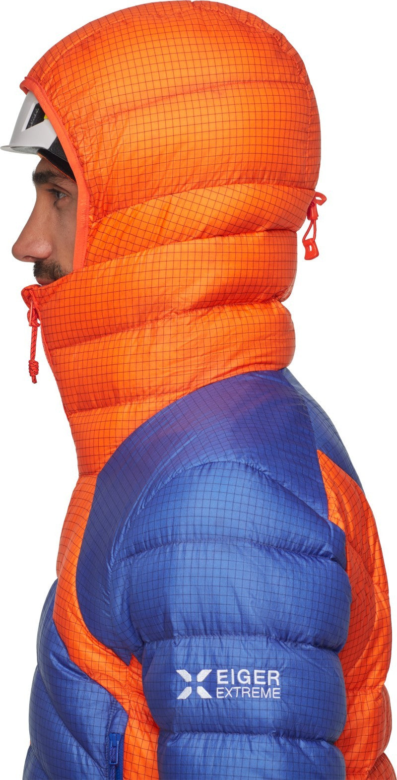 Eiger Nordwand Light Down IN Hooded Jacket - Mens - eiger orange / eiger blue 1