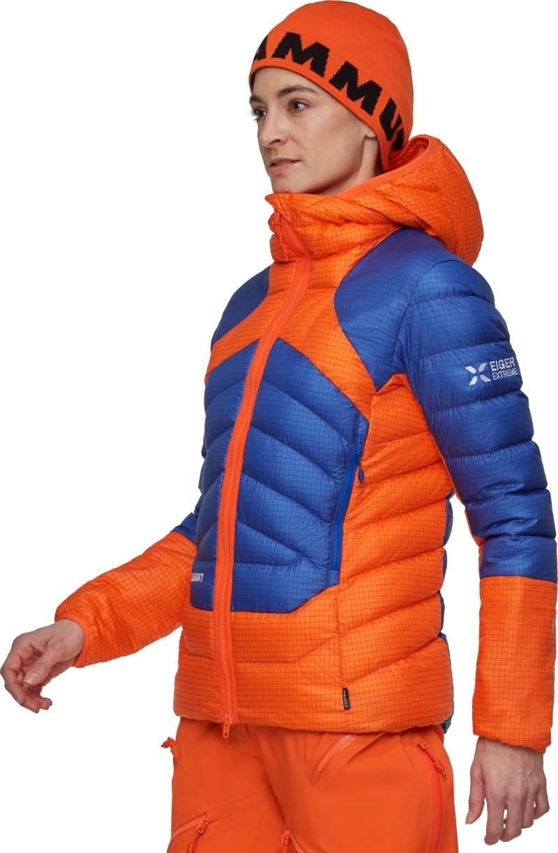 Eiger Nordwand Light Down IN Hooded Jacket - Womens - eiger orange / eiger blue 1