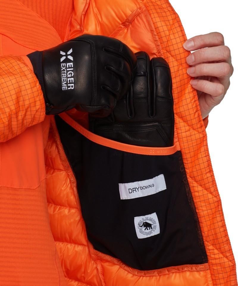 Eiger Nordwand Light Down IN Hooded Jacket - Womens - eiger orange / eiger blue 1