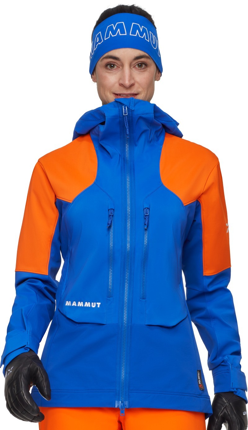 Eiger Nordwand Pro SO Hooded Jacket - Womens - eiger blue / eiger orange 1