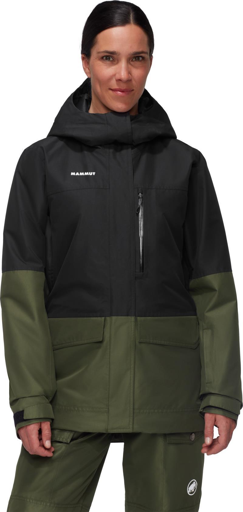 Fall Line HS Thermo Hooded Jacket - Womens - Dark Marsh / Black 2