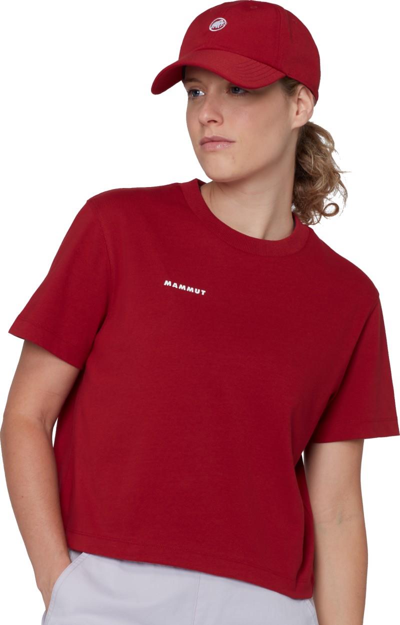 Mammut Base Cropped T-Shirt Mini Logo - Womens - dark mammut red 1