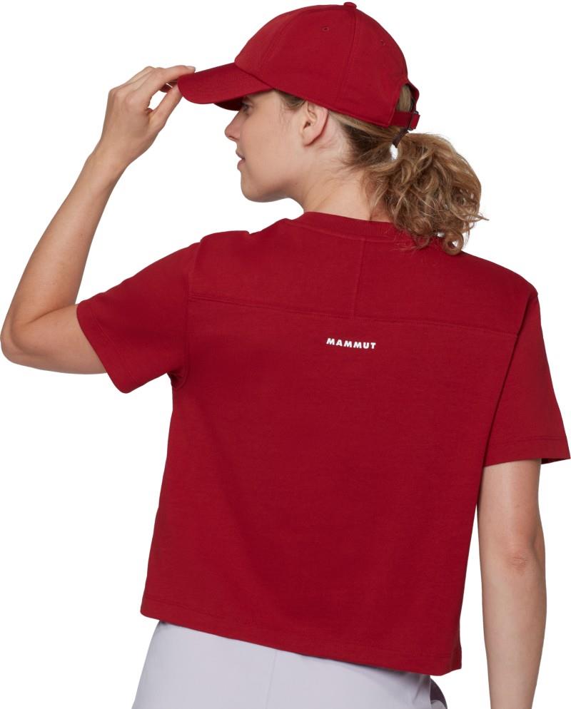Mammut Base Cropped T-Shirt Mini Logo - Womens - dark mammut red 1