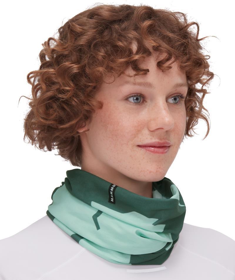 Mammut Neck Gaiter Logo - Dark Jade / Neo Mint 1