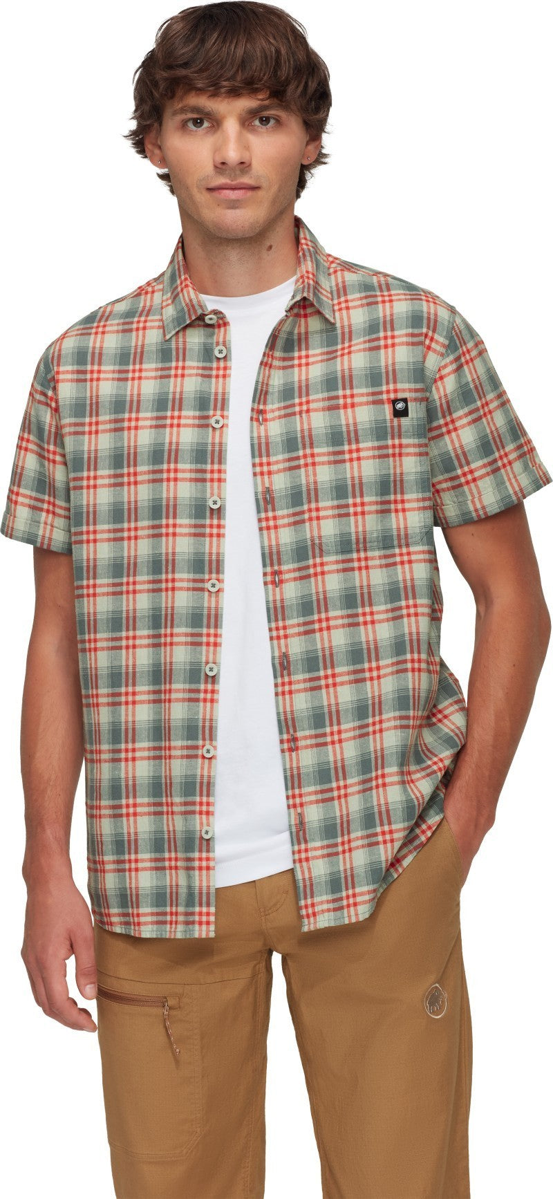 Trovat Summer Shirt - Mens - silver sage / mammut red 1