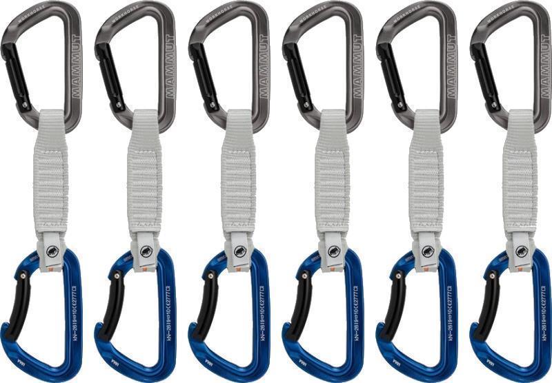 Workhorse Key Lock 12cm Quickdraw - Straight Gate / Bent Gate - Grey / Blue - 6-Pack - Not Applicable 1