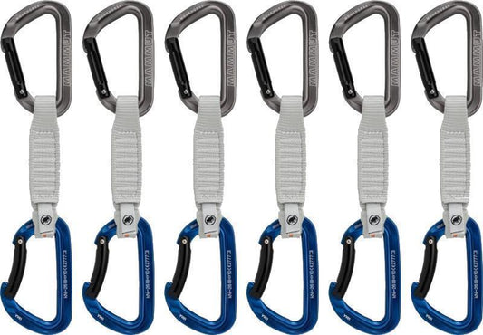 Workhorse Key Lock 12cm Quickdraw - Straight Gate / Bent Gate - Grey / Blue - 6-Pack - Not Applicable 1