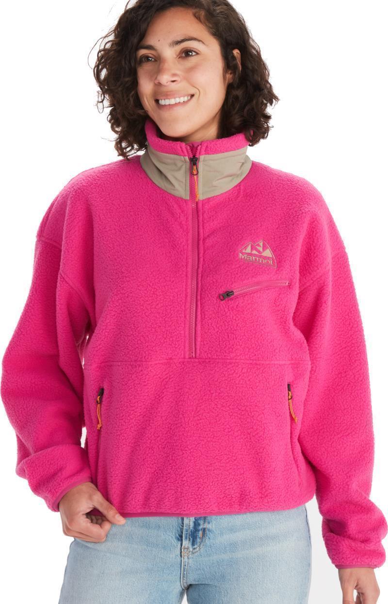 94 E.C.O. Recycled Fleece - Womens - Fuchsia Red / Vetiver 1