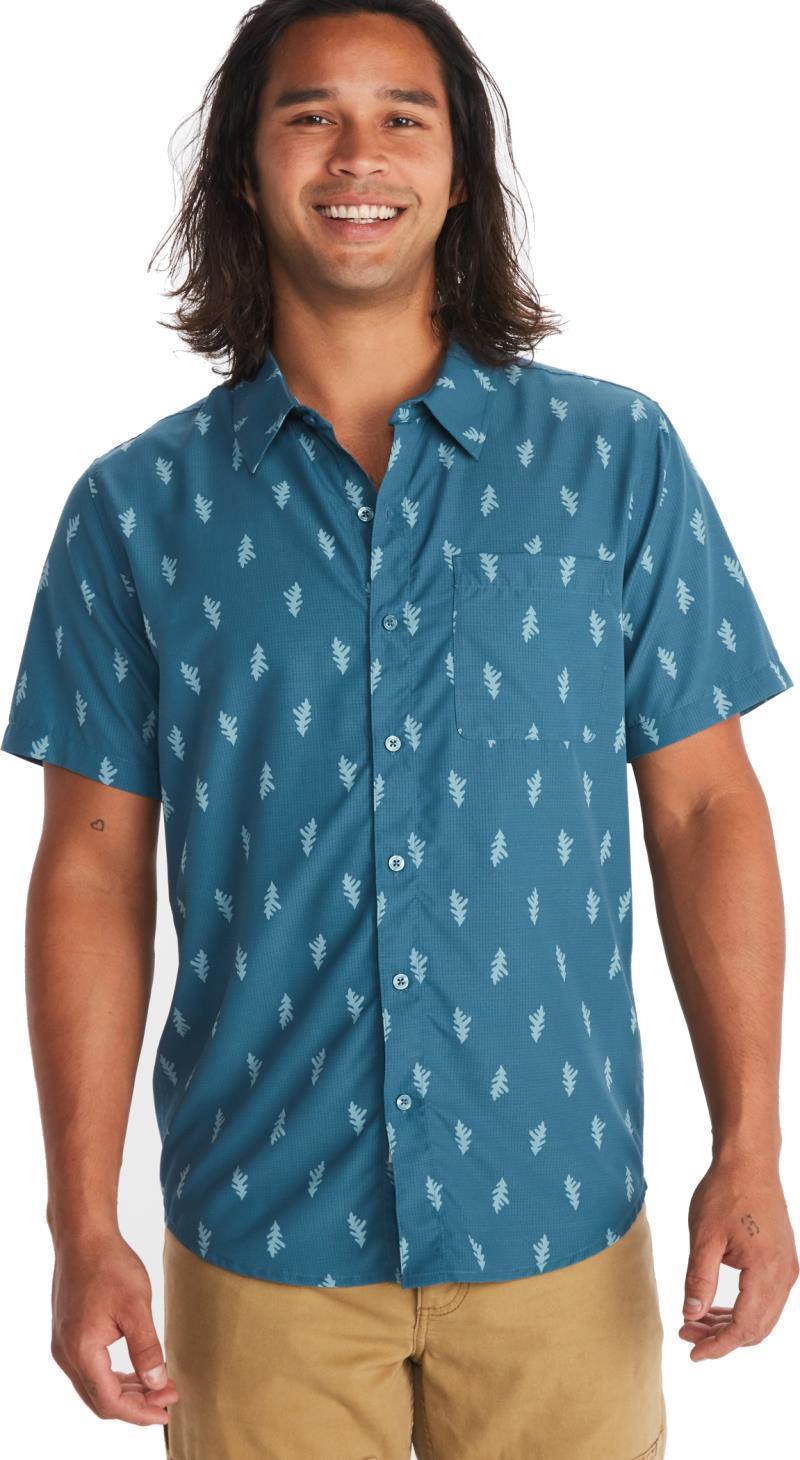 Aerobora Novelty SS - Mens - Dusty Teal Leaf 1