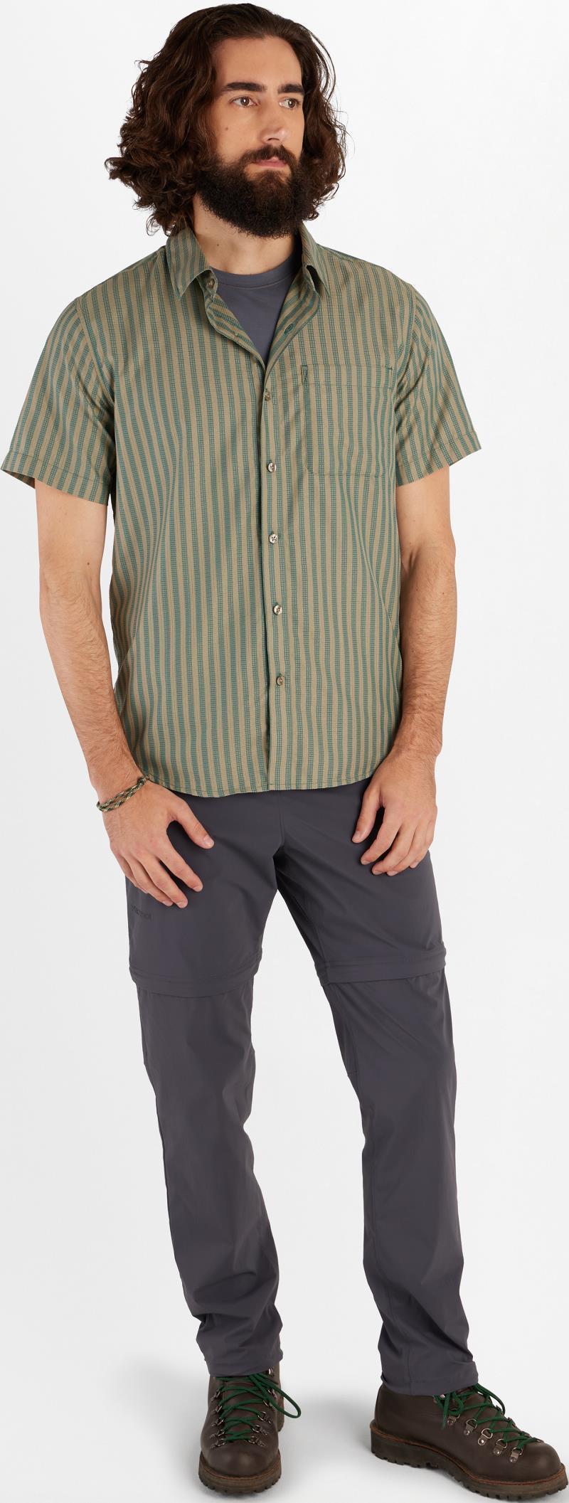 Aerobora Novelty SS - Mens - dark jungle austin stripe 1