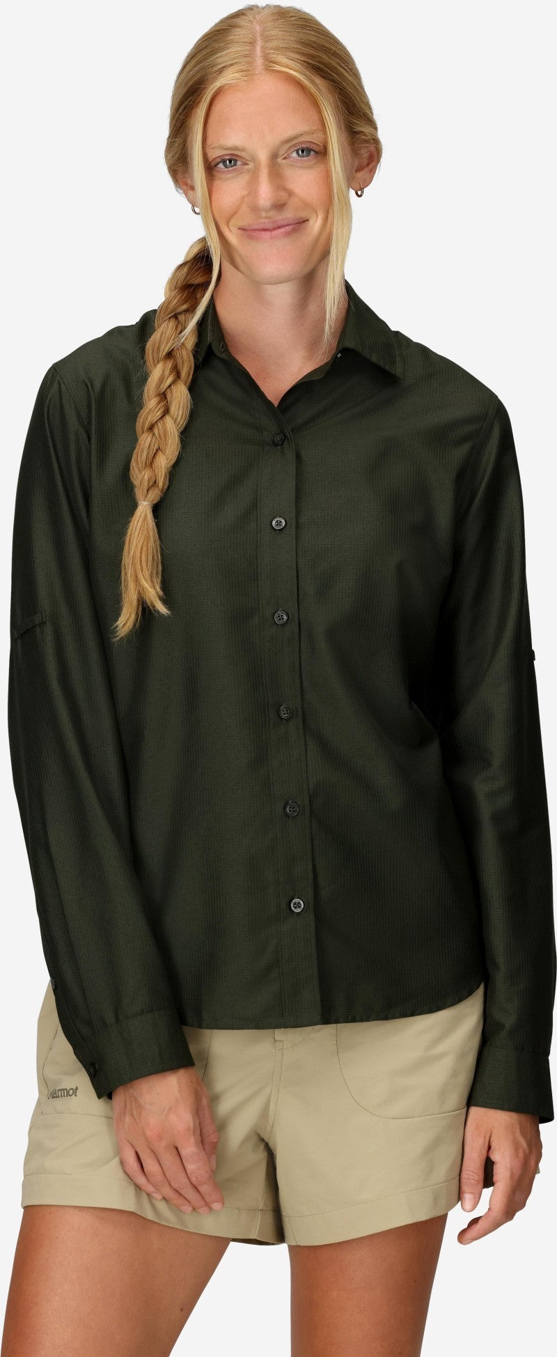 AirExchange LS Shirt - Womens - rosin green 1