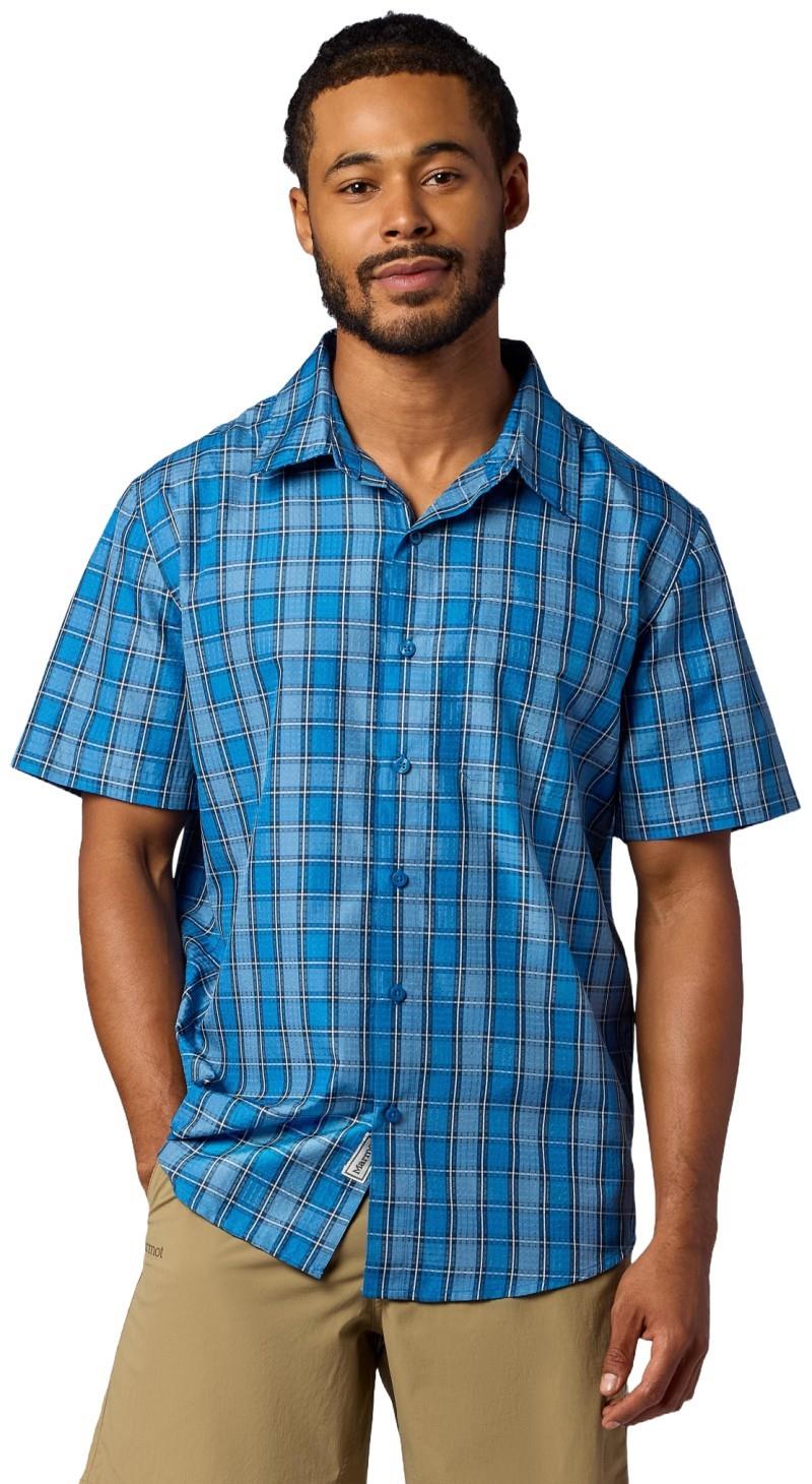 AirExchange SS Shirt - Mens - nautical blue ranger plaid 1