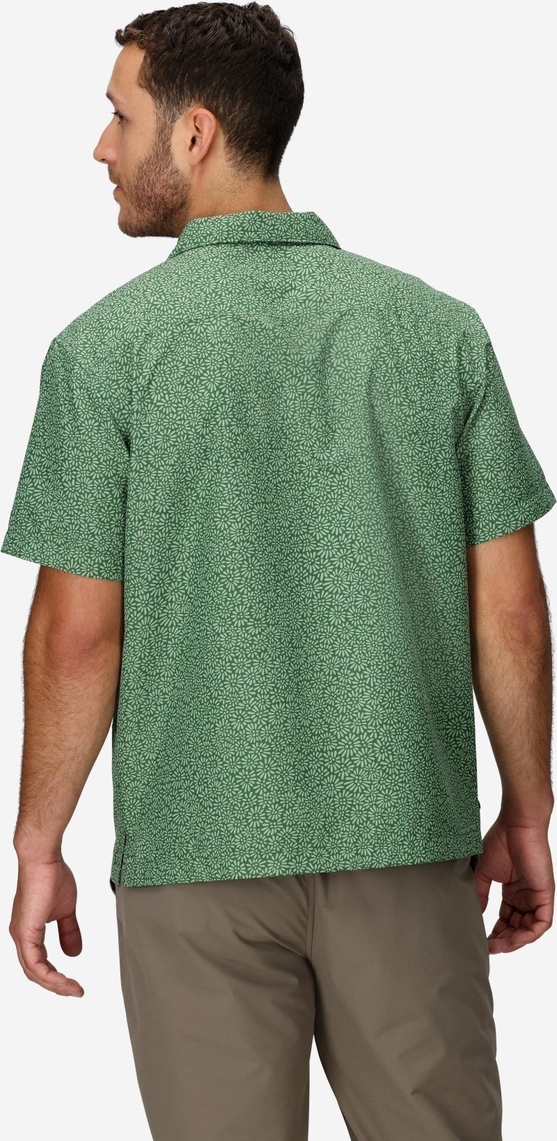 AirExchange SolarShield Camp Novelty SS Shirt - Mens - juniper green mini bloom 1