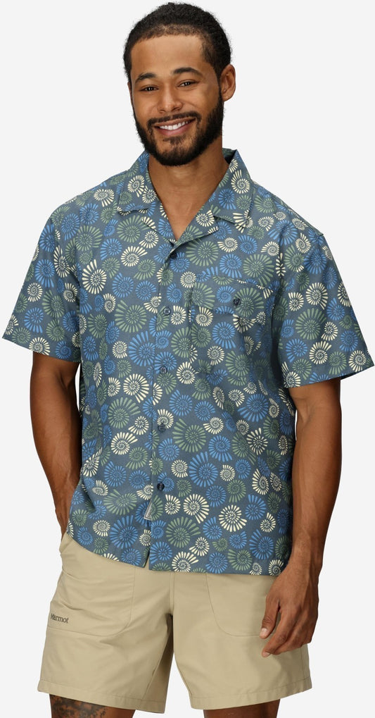 AirExchange SolarShield Camp Novelty SS Shirt - Mens - thunderhead multi fossil 1