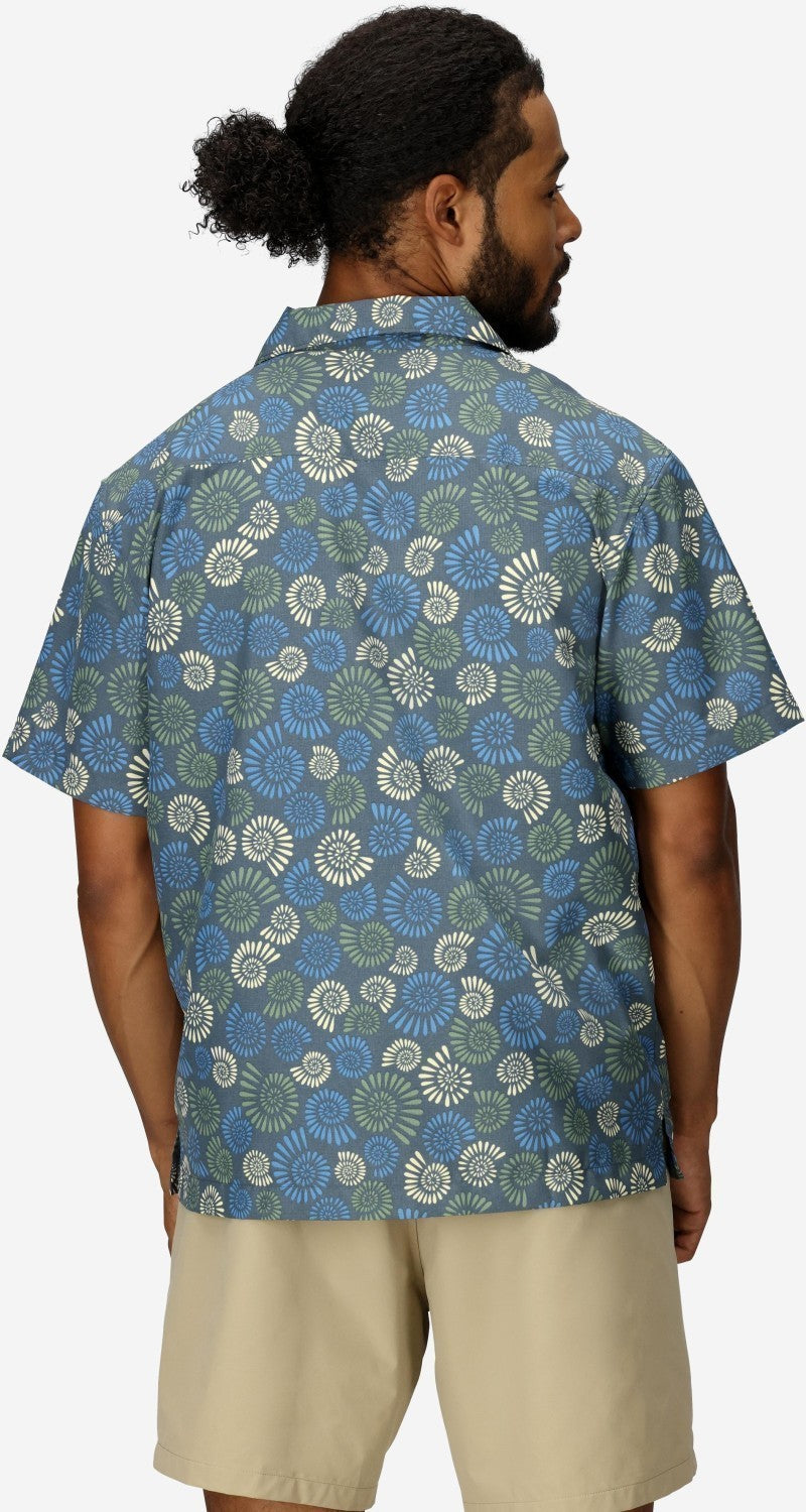 AirExchange SolarShield Camp Novelty SS Shirt - Mens - thunderhead multi fossil 1