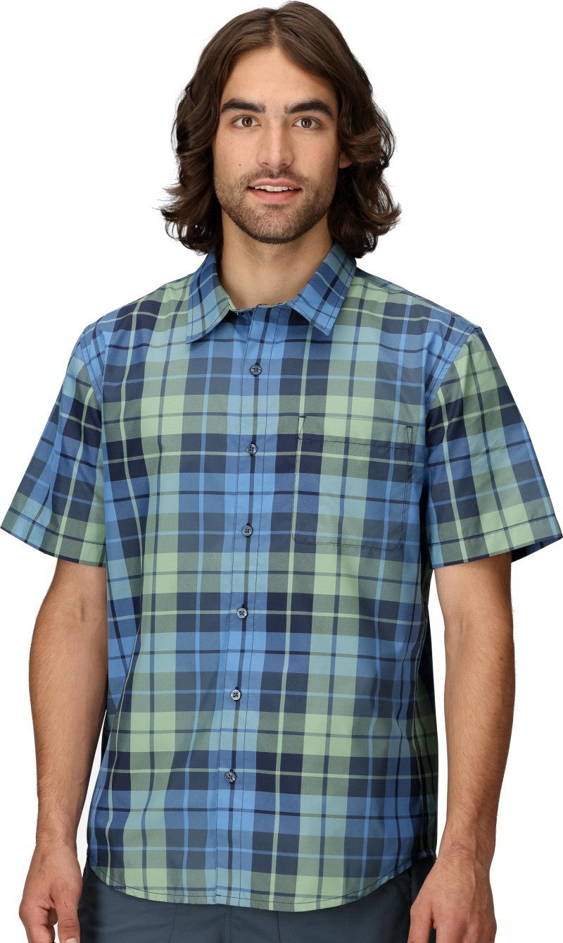 AirExchange SolarShield Novelty SS Shirt - Mens - arctic navy wayland plaid 1