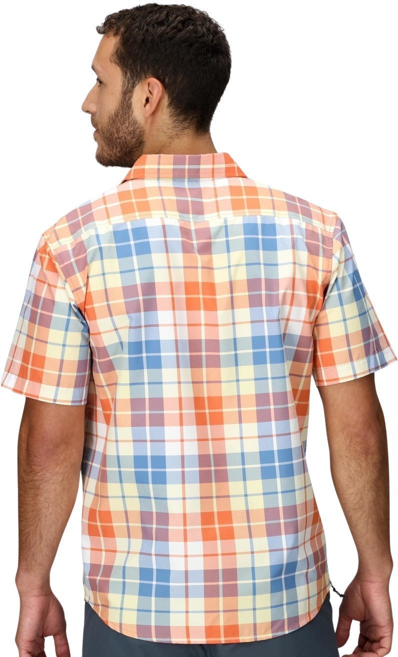 AirExchange SolarShield Novelty SS Shirt - Mens - pomelo wayland plaid 1