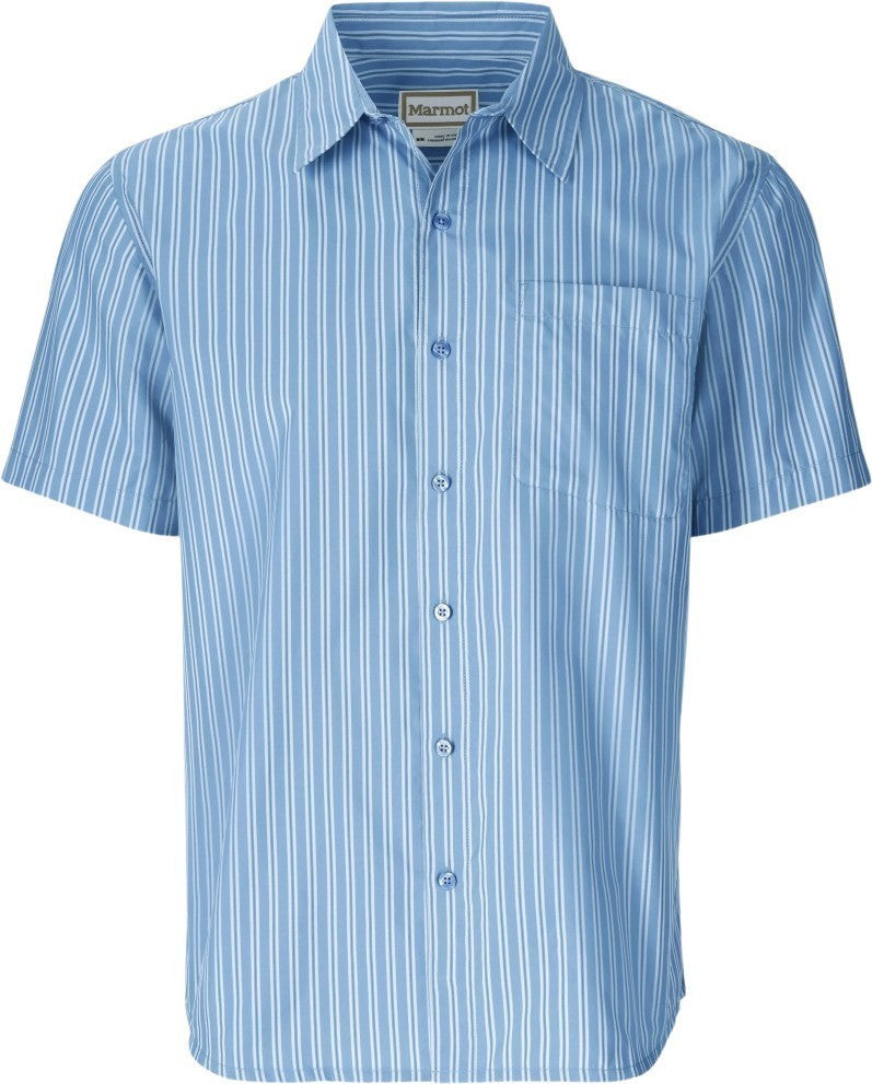 AirExchange SolarShield Novelty SS Shirt - Mens - rain cloud tomales stripe 1