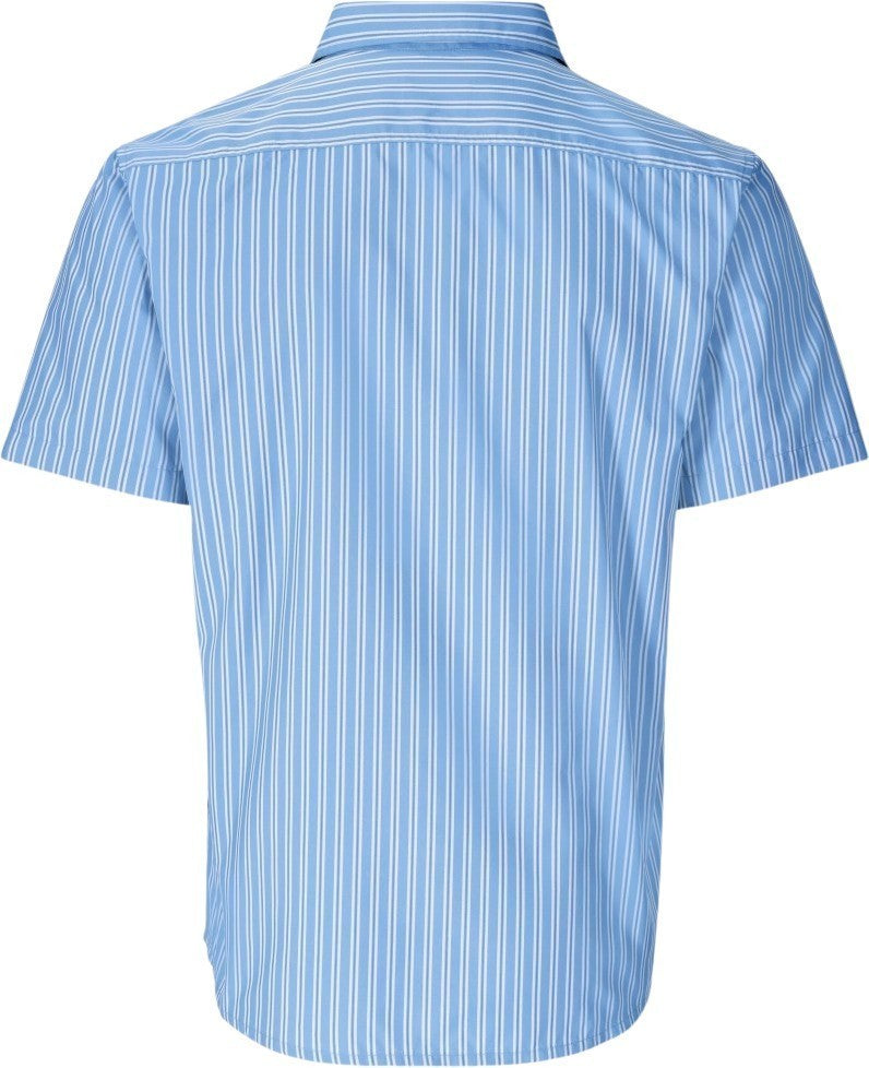 AirExchange SolarShield Novelty SS Shirt - Mens - rain cloud tomales stripe 1