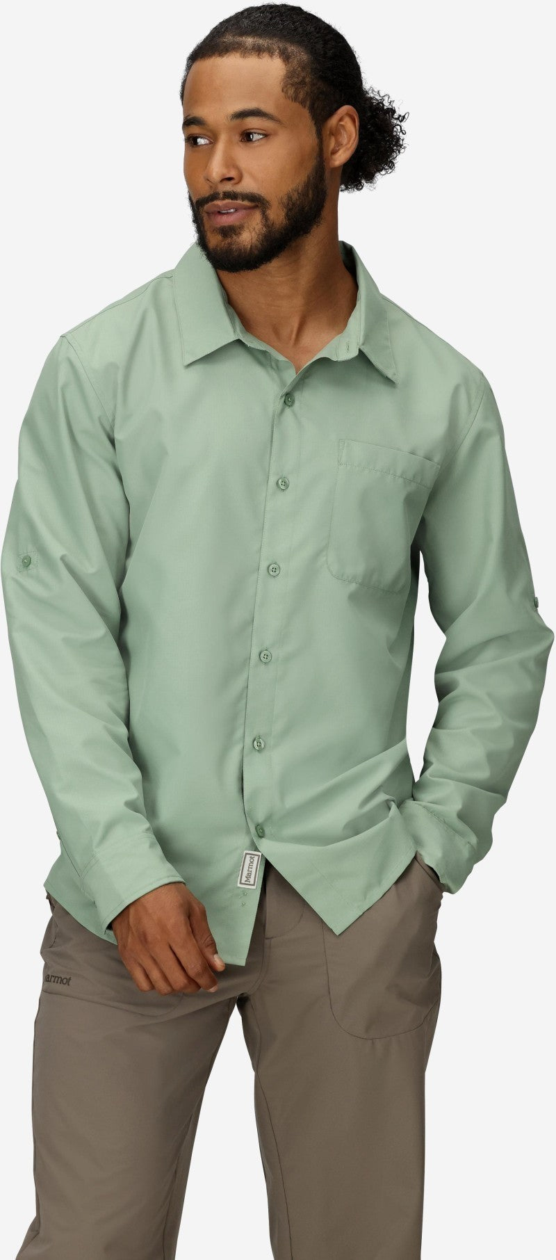 AirExchange UPF 40 LS Shirt - Mens - agate green 1