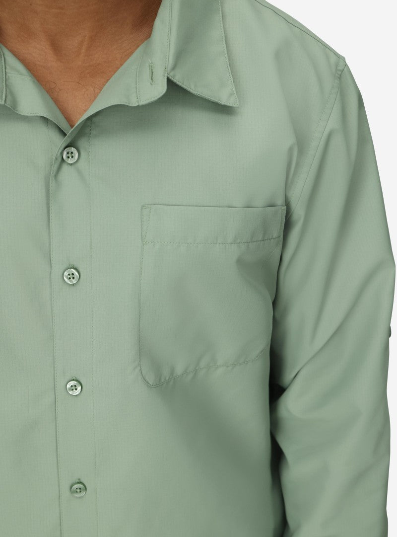 AirExchange UPF 40 LS Shirt - Mens - agate green 1