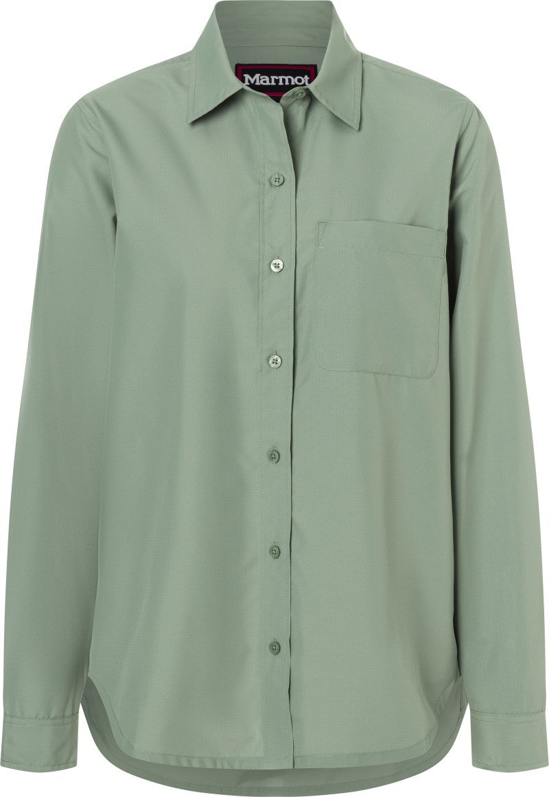 AirExchange UPF 40 LS Shirt - Womens - agate green 1