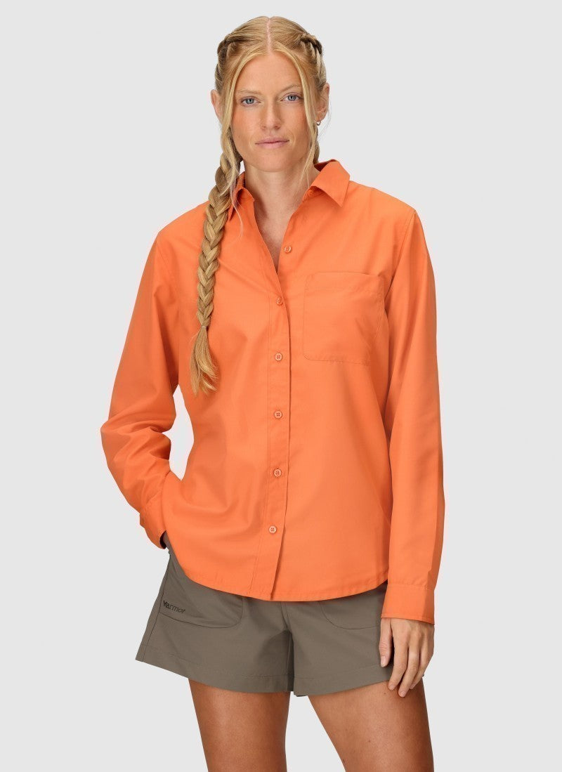 AirExchange UPF 40 LS Shirt - Womens - pomelo 1