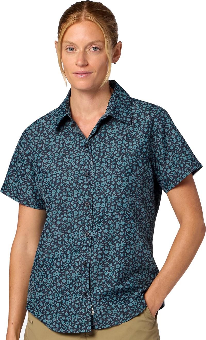 AirExchange UPF 40 Novelty SS Shirt - Womens - blackened gardener art 1