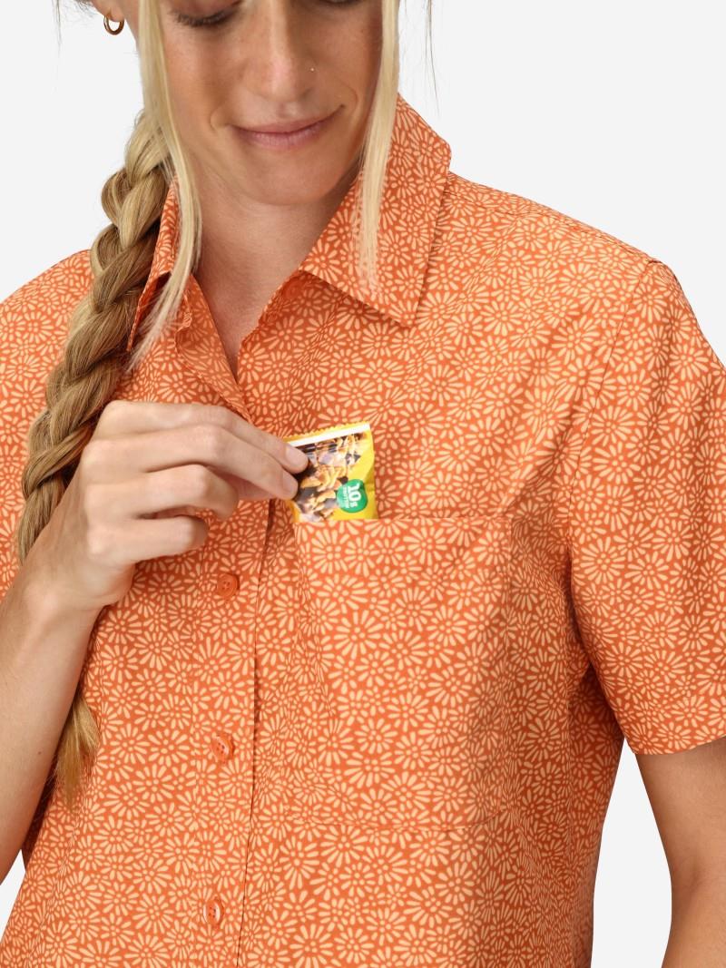 AirExchange UPF 40 Novelty SS Shirt - Womens - pomelo mini bloom 1