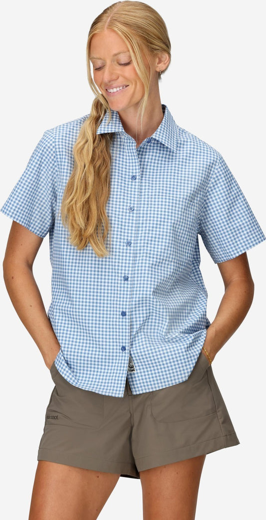 AirExchange UPF 40 Novelty SS Shirt - Womens - rain cloud 1