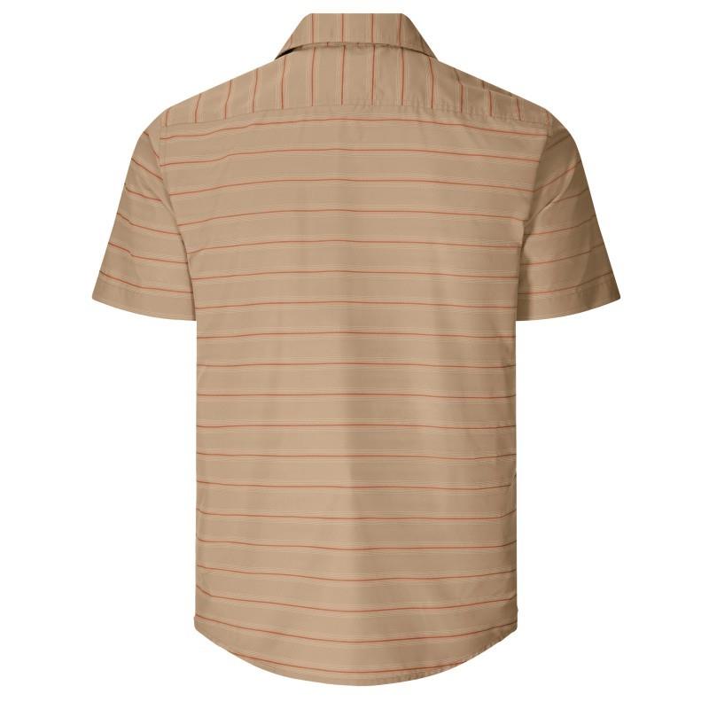 AirExchange UPF 40 SS Shirt - Mens - desert khaki slight stripe 1