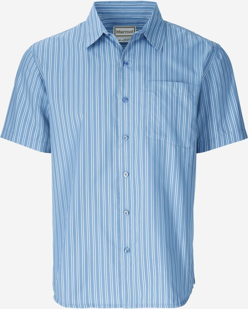 AirExchange UPF 40 SS Shirt - Mens - rain cloud tomales stripe 1