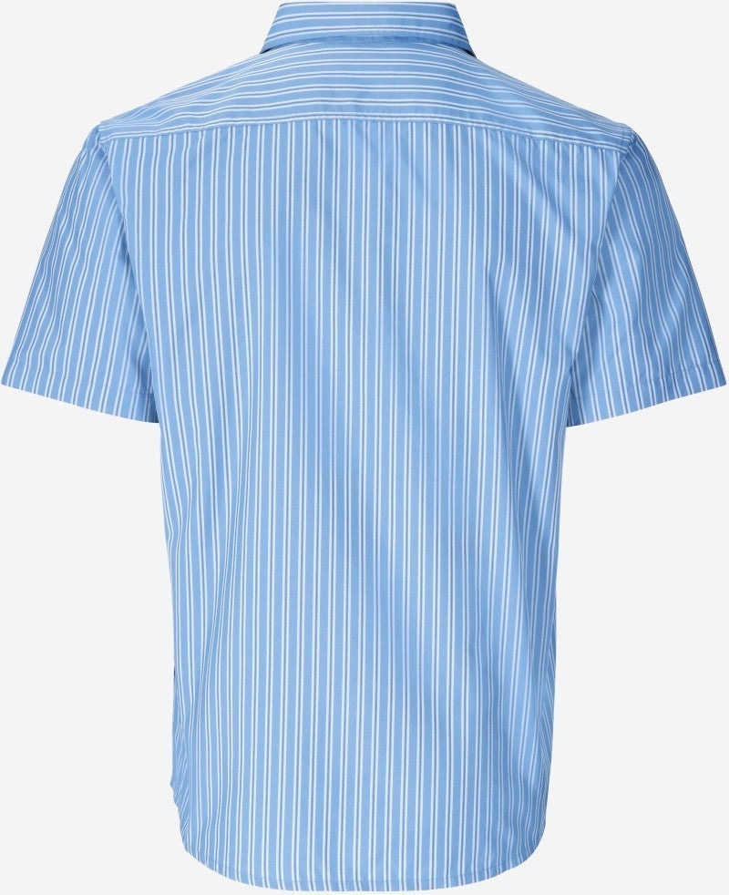 AirExchange UPF 40 SS Shirt - Mens - rain cloud tomales stripe 1