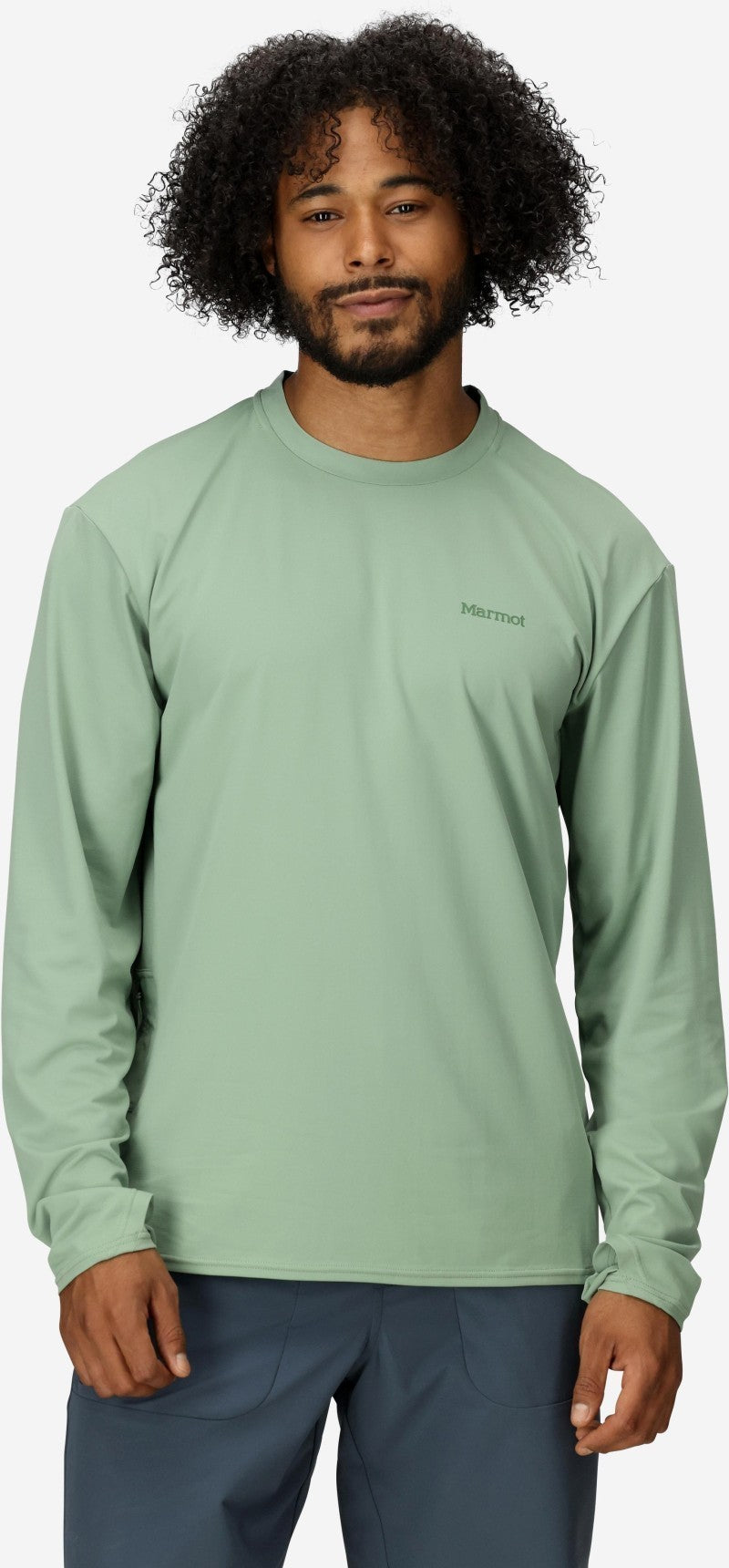 AirExchange UPF 50 Crew LS - Mens - agate green 1